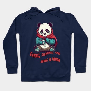 Cute Eating Panda - Funny Animal Art Design Hoodie